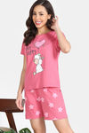 Zivame Knit Cotton Short Set - Rapture Rose — thumbnail 2